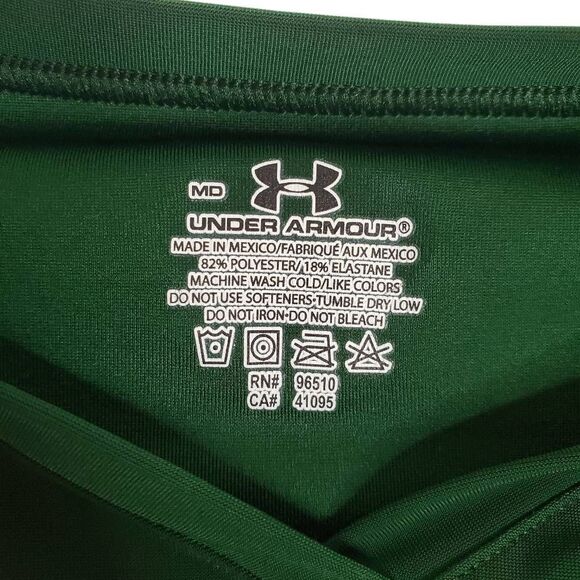 Under Armour V-neck Short Sleeve All Star Express Performance Tee Green Medium - Picture 7 of 13